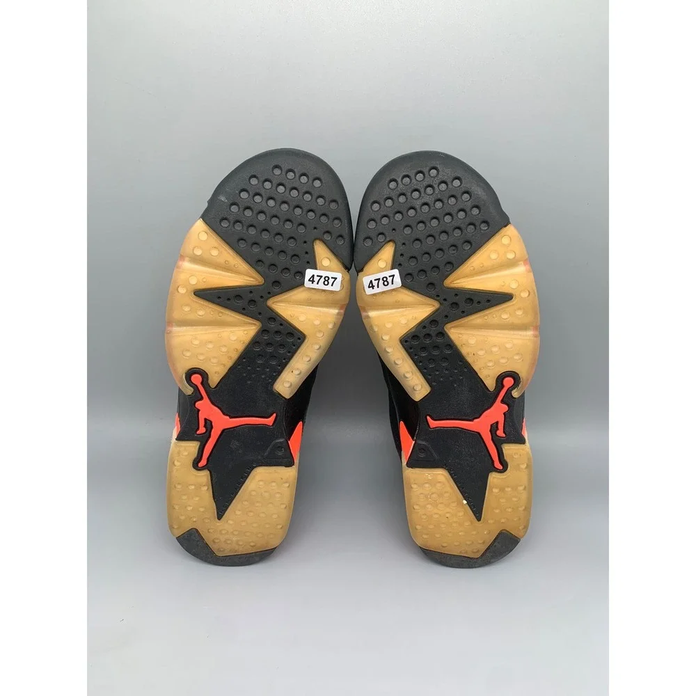 Jordan 6 Retro Infrared Black Basketball Shoes 384665-060‎ Men's Sz 6.5Y